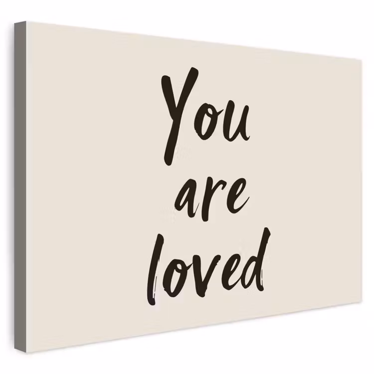 Buiten canvas - Minimalistisch - Beige - Love — 1