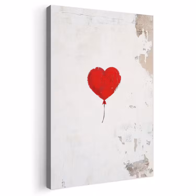 Buiten canvas - Ballon - Rood - Hart — 1