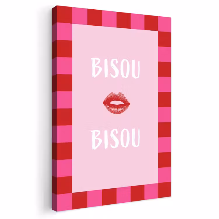 Buiten canvas - Kiss - Roze - Frans - Valentijn — 1
