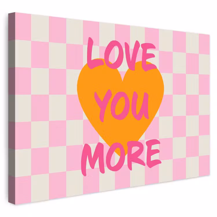 Buiten canvas - Valentijn - Love - Roze - Oranje — 1