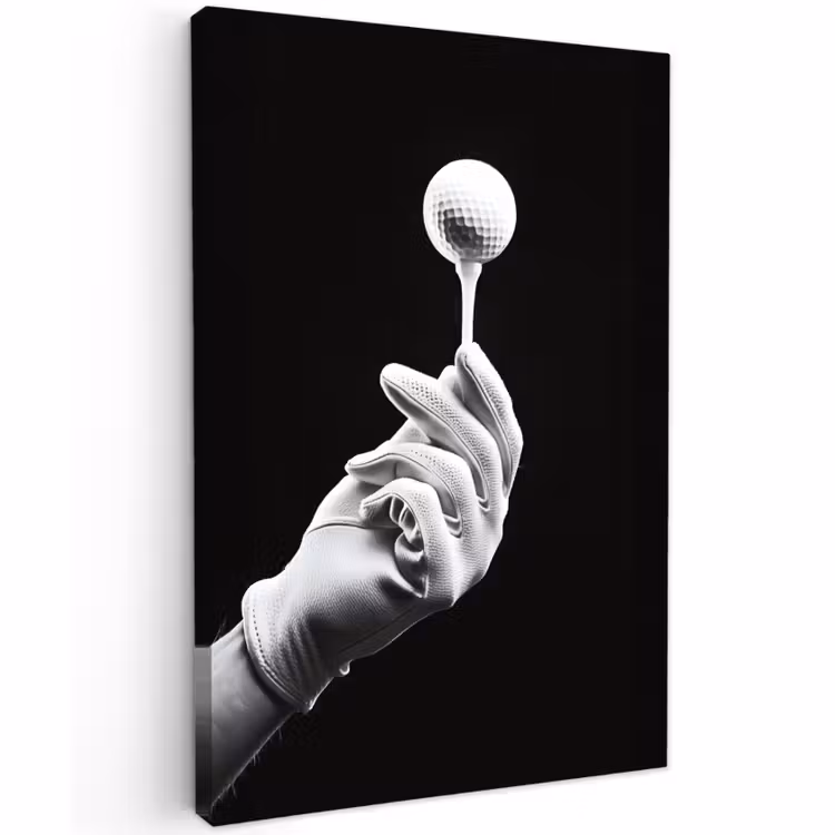 Buiten canvas - Golfbal - Zwart - Wit — 1