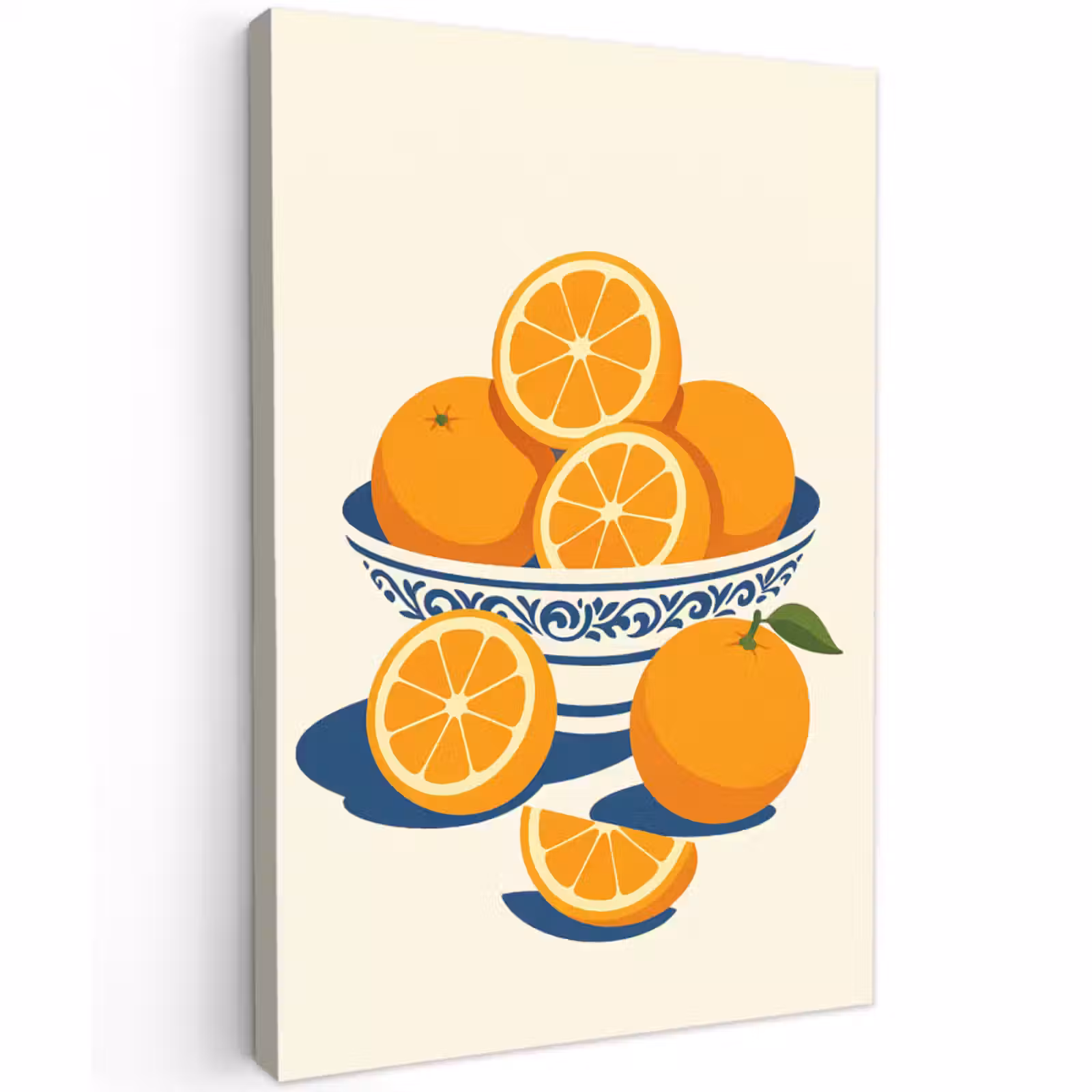 Buiten canvas - Schaal - Minimalistisch - Oranje - Sinaasappels — 1