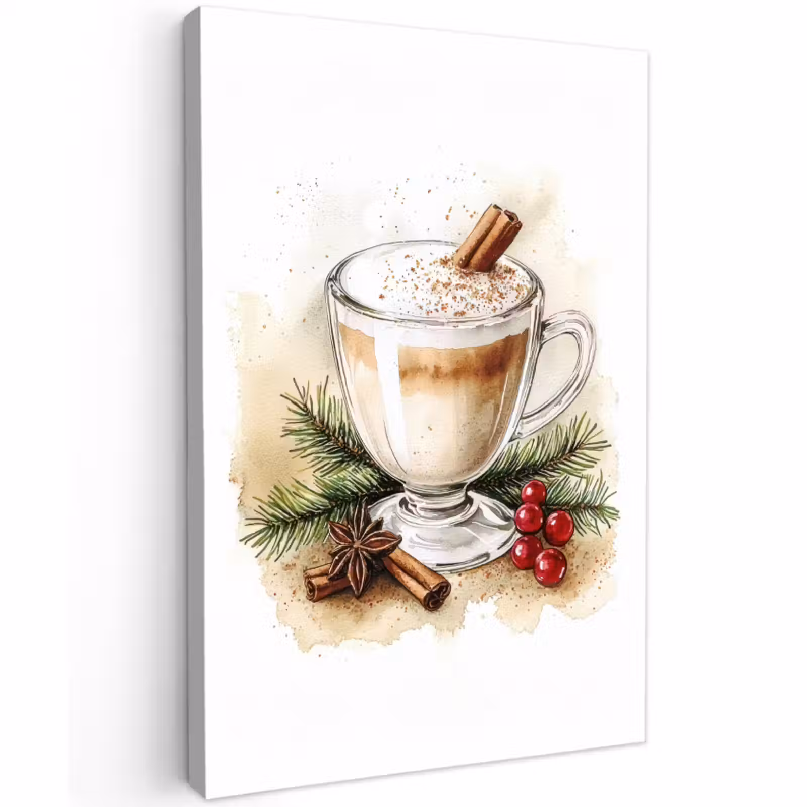 Buiten canvas - Winter - Koffie - Warm - Decoratie — 1