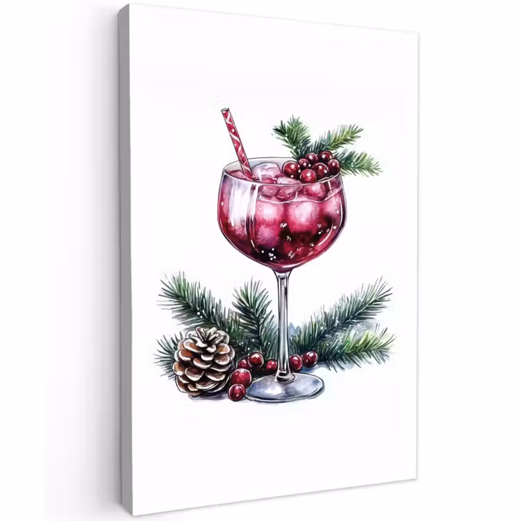 Buiten canvas - Winter - Cocktail - Decoratie - Drank - Kerst — 1