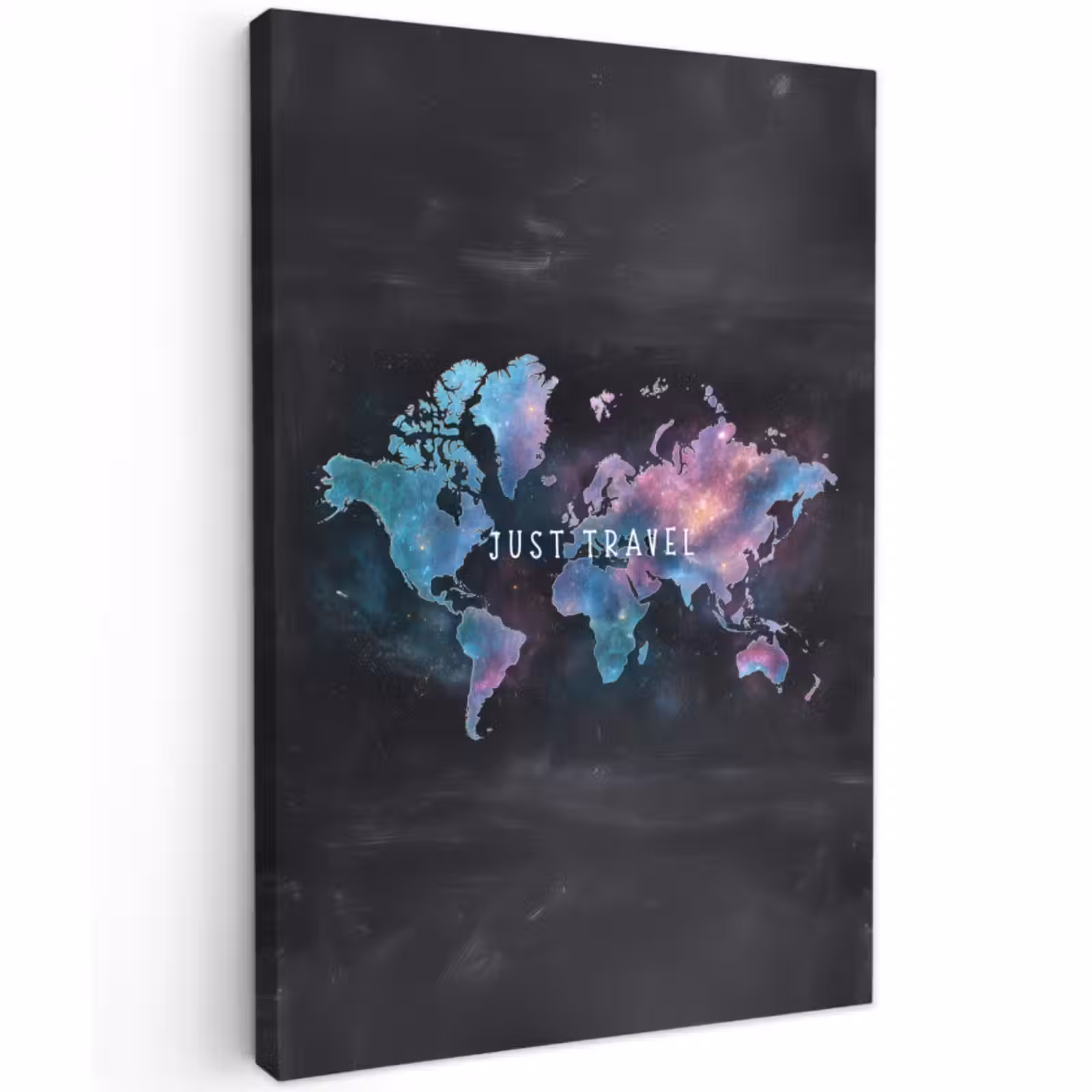 Buiten canvas - Travel - Sterrennevels - Wereldkaart - Krijtbord — 1