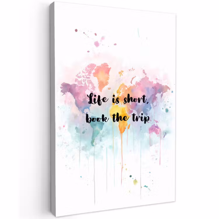 Buiten canvas - Pastelkleuren - Quote - Sierletters — 1