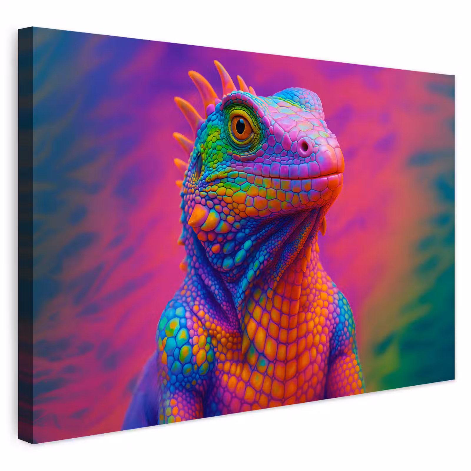 Buiten canvas - Kameleon - Dieren - Neon - Kleur — 1