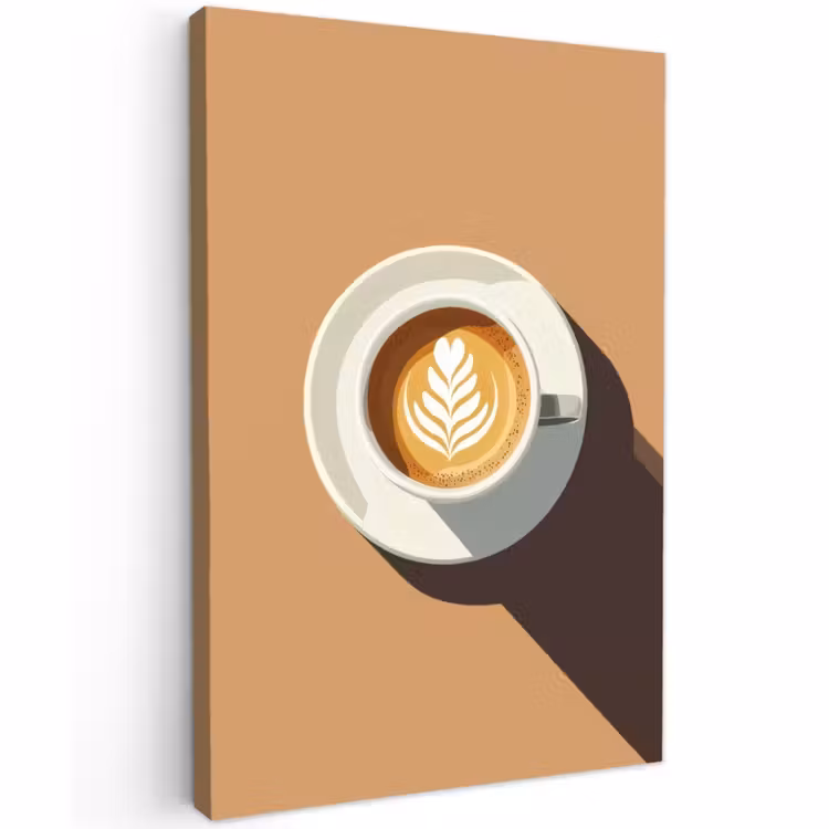 Buiten canvas - Cappuccino - Kop - Schotel - Minimalitisch — 1