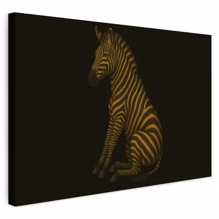 Buiten canvas - Zebra - Strepen - Goud — 1