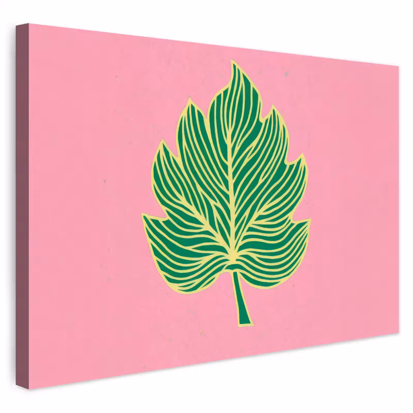 Buiten canvas - Blad - Groen - Illustratie - Minimalistisch — 1