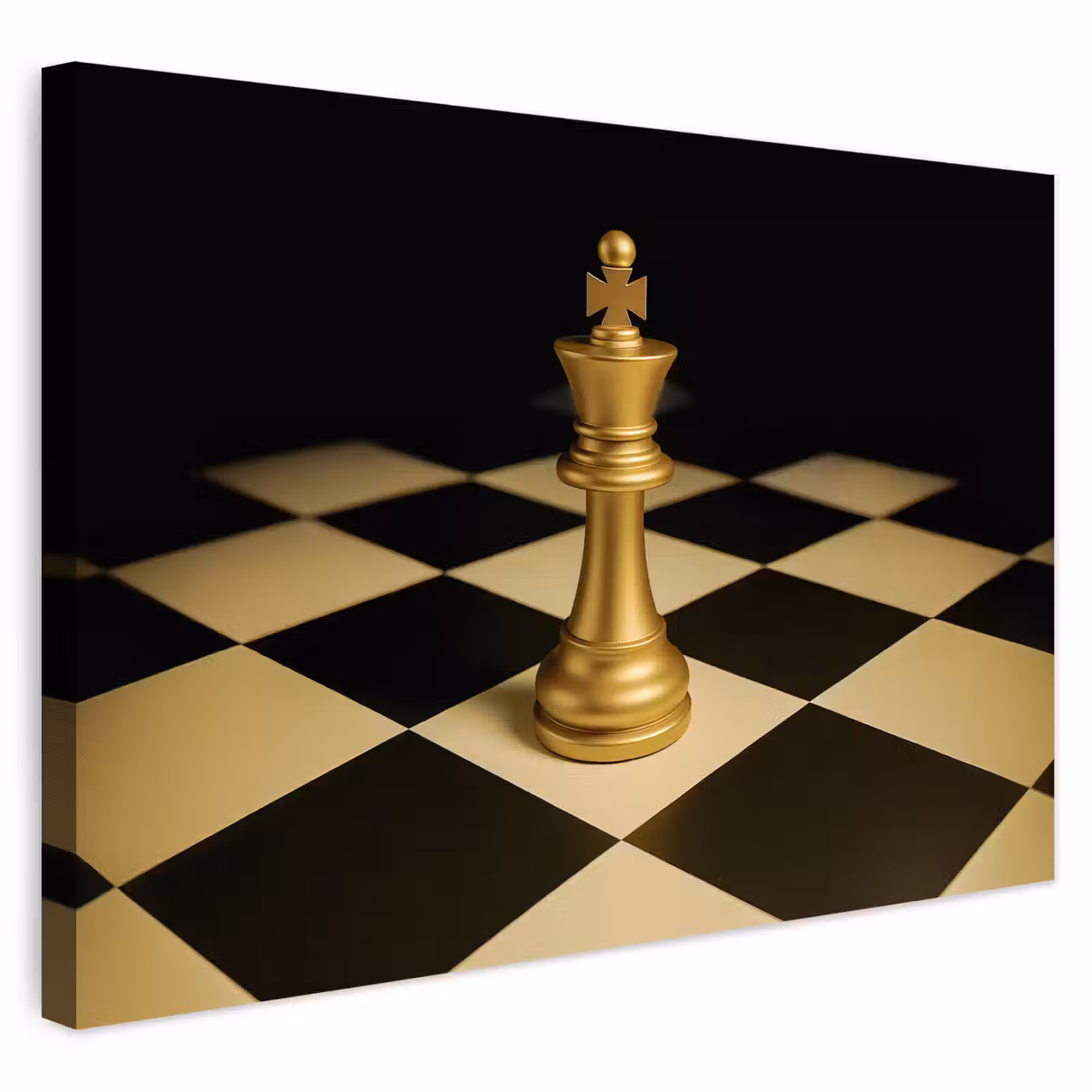 Buiten canvas - Schaakstuk - Koning - Schaakbord - Geblokt — 1