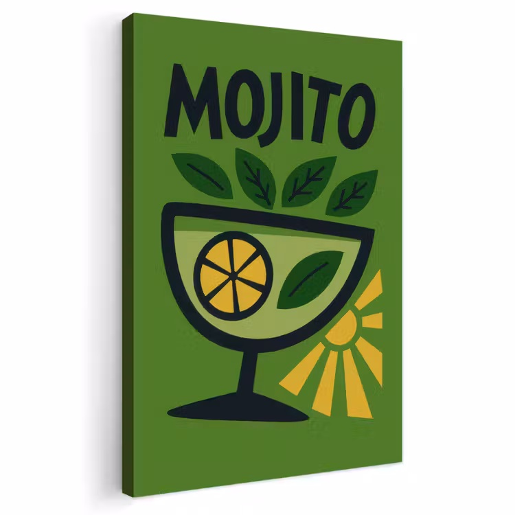 Buiten canvas - Mojito - Cocktail - Citroen - Groen — 1