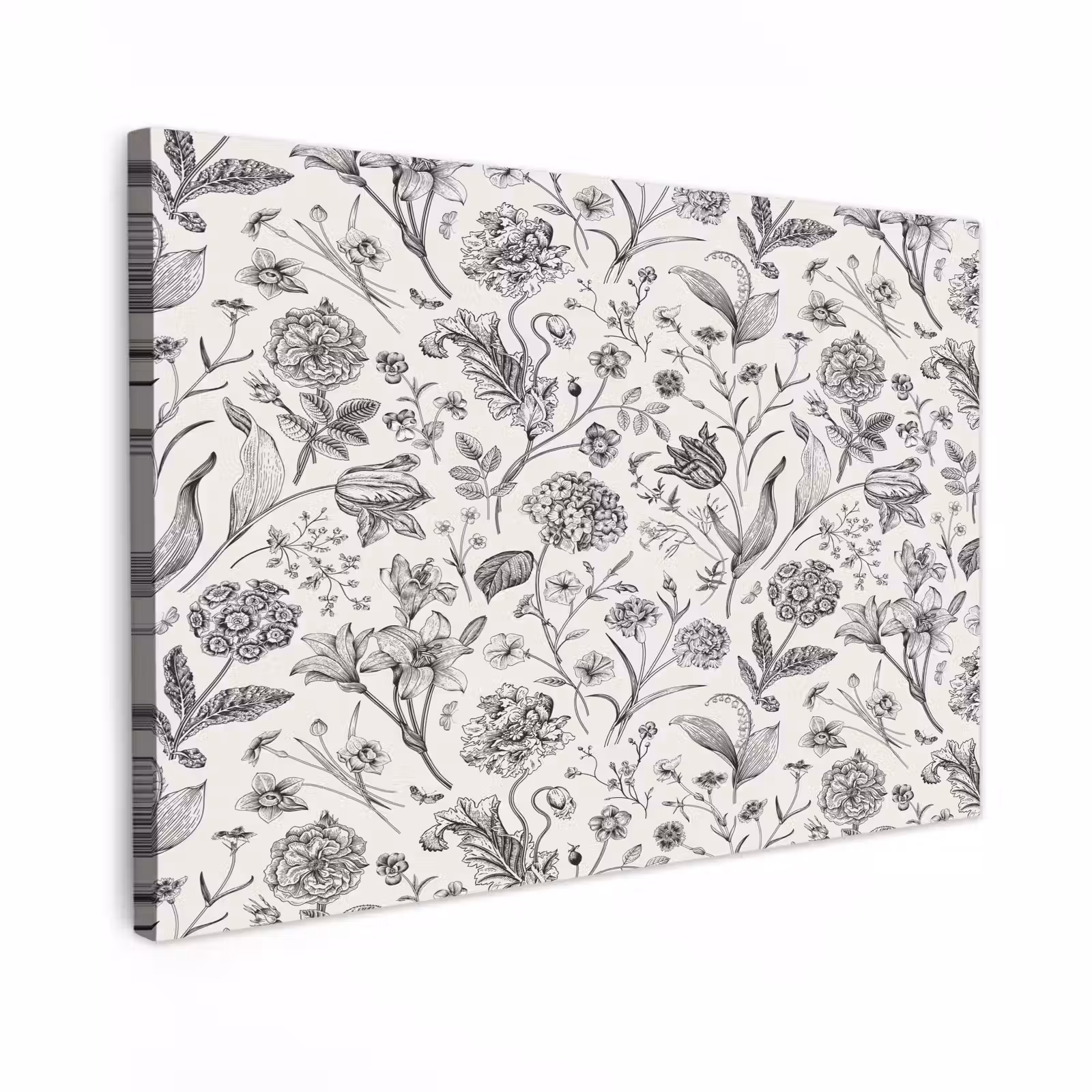 Buiten canvas - Classic - Black - White - Floral — 1