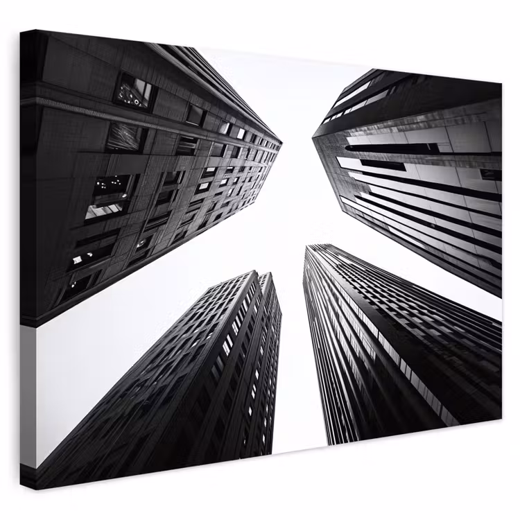 Buiten canvas - Gebouwen - Lucht - Zwart — 1