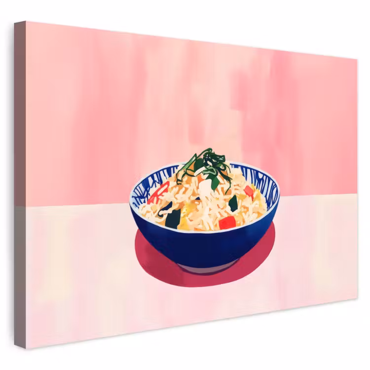 Buiten canvas - Rijst - Illustratie - Kom - Groente — 1