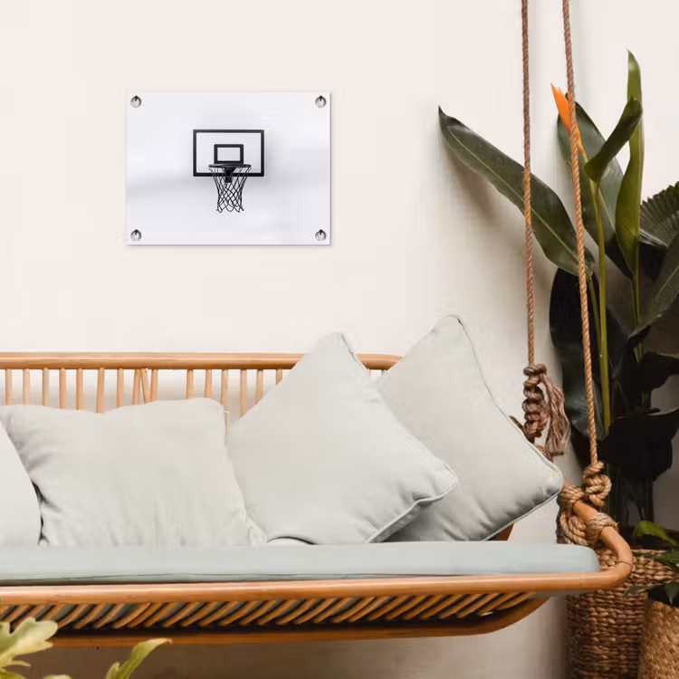 Tuinposter - Basketbalbord - Minimalistisch - Zwart — 4