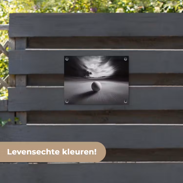 Tuinposter - Golfbal - Wazig - Zwart — 6