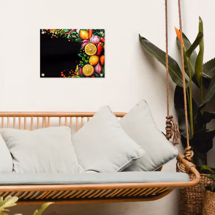Tuinposter - Citroenen - Peper - Kruiden - Graffiti - Verf - Abstract — 4