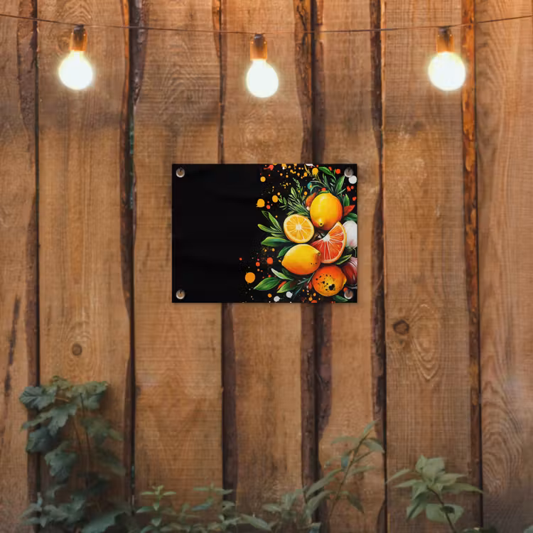 Tuinposter - Citroenen - Zwart - Kruiden - Graffiti - Verf — 2