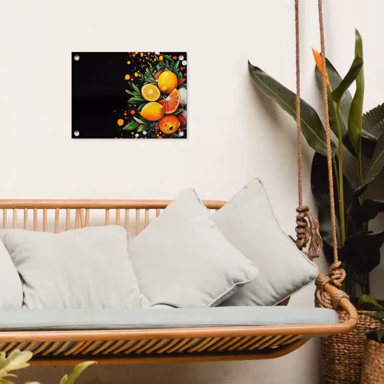 Tuinposter - Citroenen - Zwart - Kruiden - Graffiti - Verf — 4