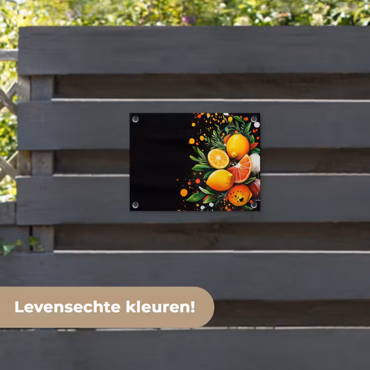 Tuinposter - Citroenen - Zwart - Kruiden - Graffiti - Verf — 6