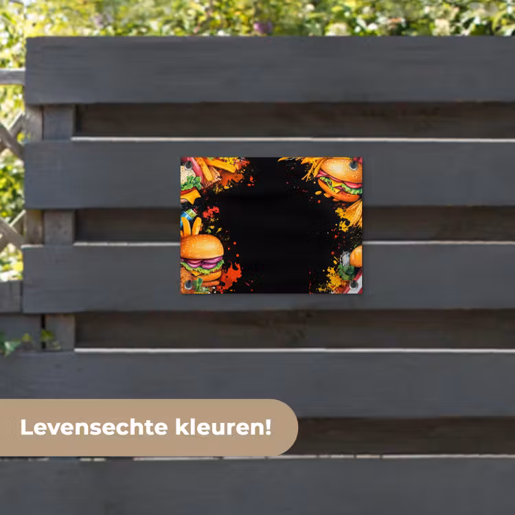 Tuinposter - Fastfood - Graffiti - Hamburger - Eten - Modern — 6