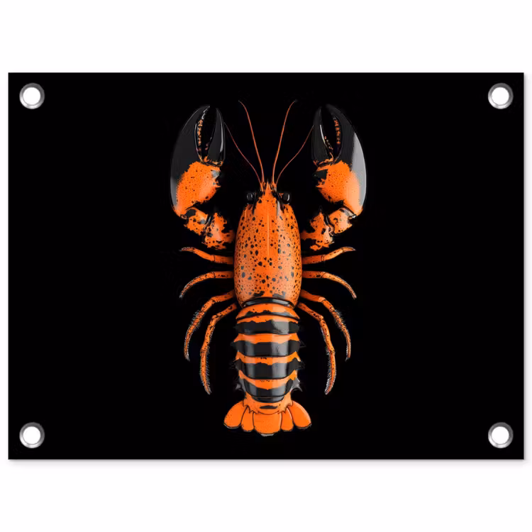 Tuinposter - Kreeft - Oranje - Zwart - Modern — 1