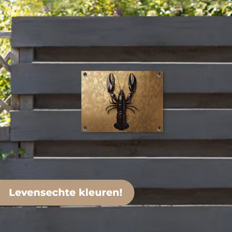 Tuinposter - Kreeft - Zwart - Goud - Luxe — 6