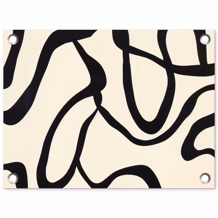 Tuinposter - Abstract - Lijnen - Modern - Beige — 1