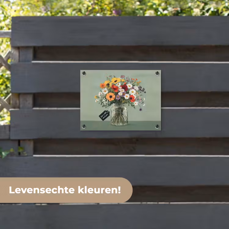 Tuinposter - Bloemen - Vaas - Kaartje — 6
