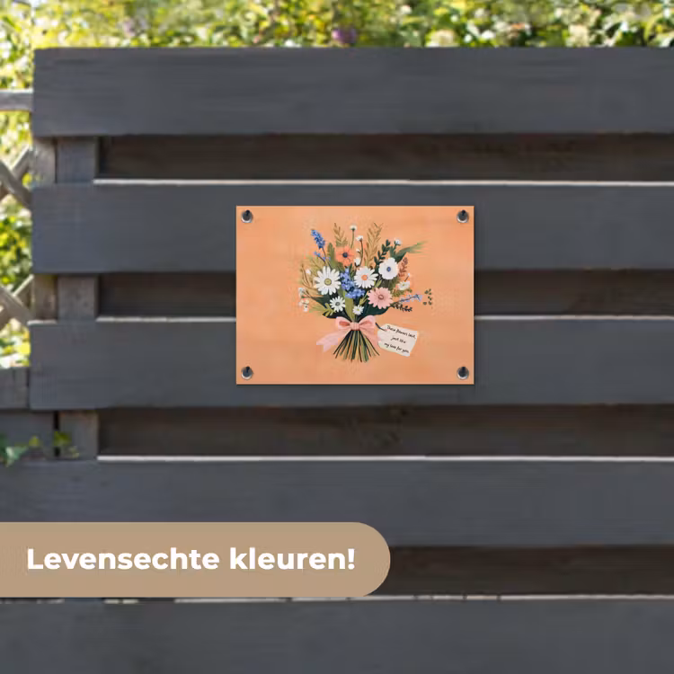 Tuinposter - Boeket - Strikje - Quote — 6