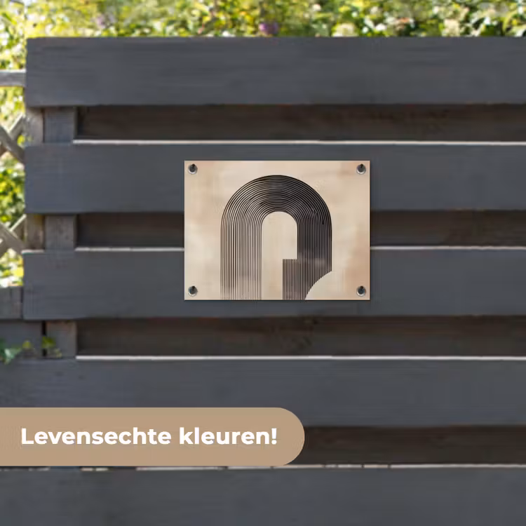 Tuinposter - Boog - Strepen - Minimalistisch - Zwart — 6