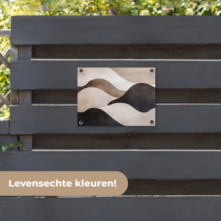 Tuinposter - Golven - Abstract - Beige — 6