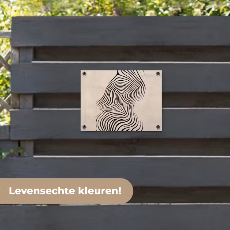 Tuinposter - Lijnen - Abstract - Golvend - Zwart — 6