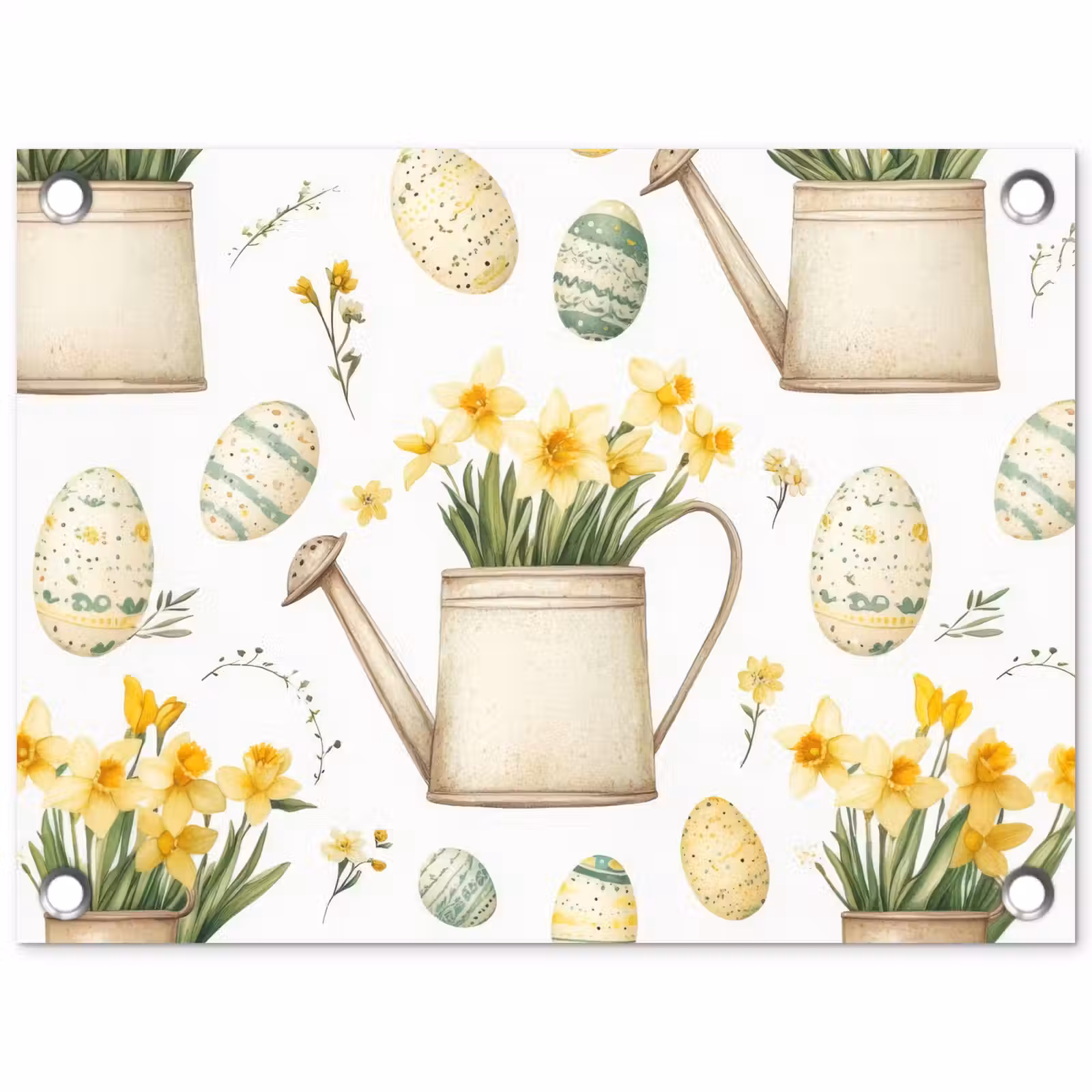 Tuinposter - Gieter - Bloemen - Eieren — 1