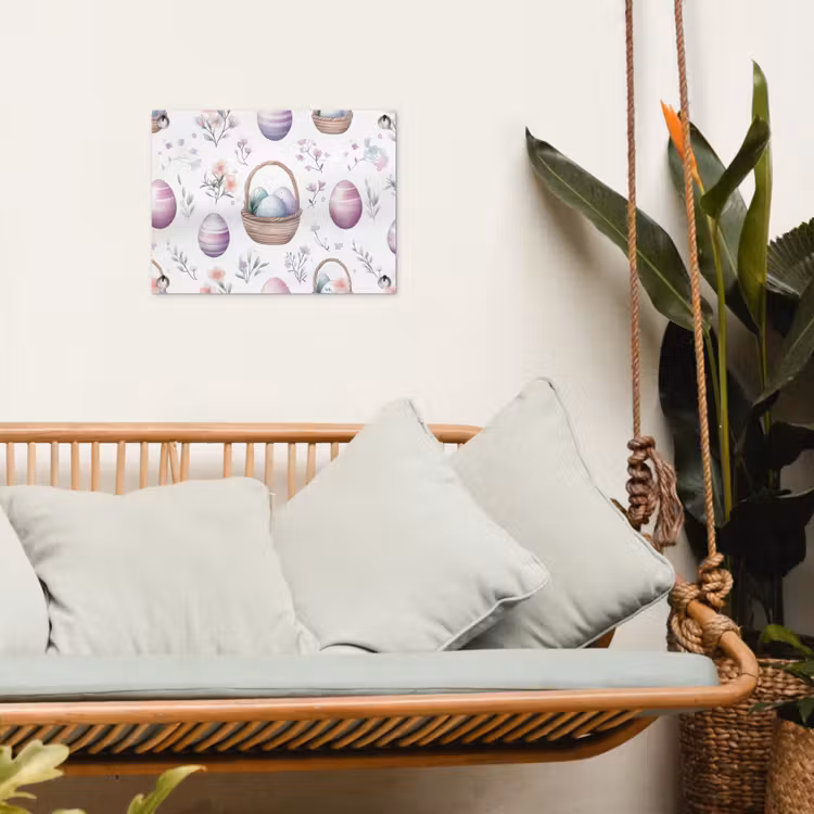 Tuinposter - Bloemen - Paaseieren - Patroon — 4