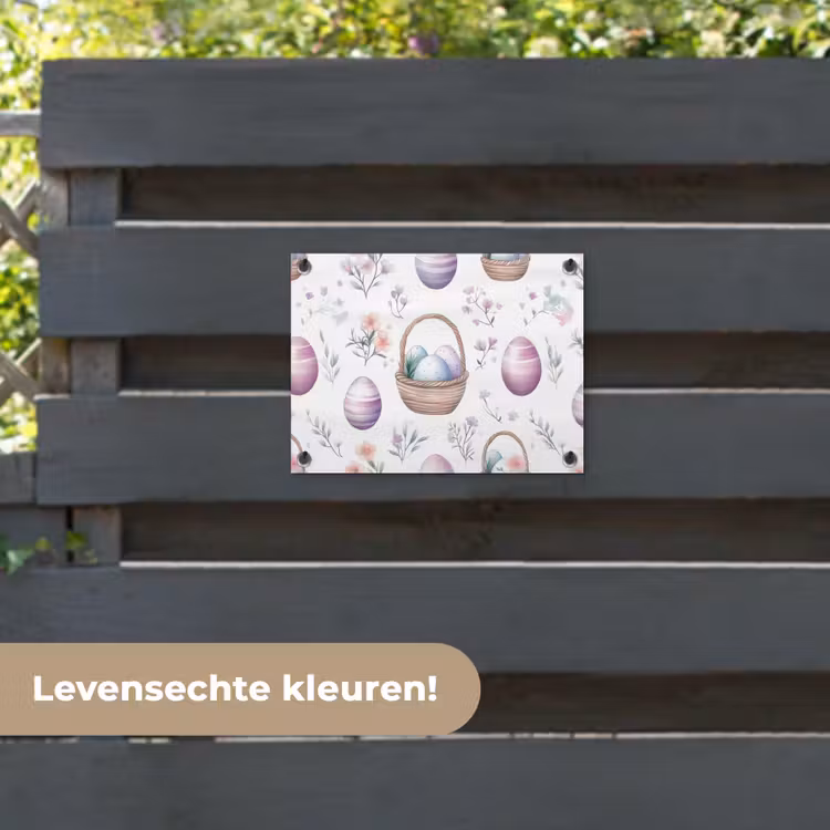 Tuinposter - Bloemen - Paaseieren - Patroon — 6