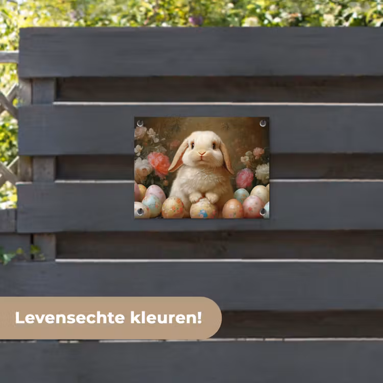Tuinposter - Konijn - Paaseieren - Stilleven — 6