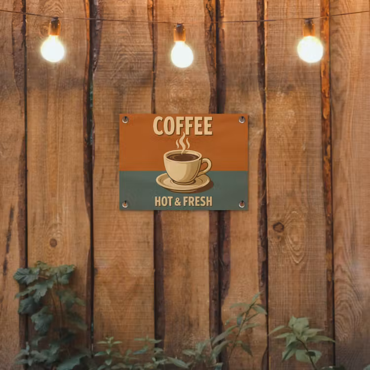 Tuinposter - Koffie - Kop - Vintage - Quote — 3