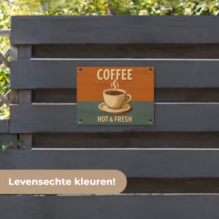 Tuinposter - Koffie - Kop - Vintage - Quote — 6