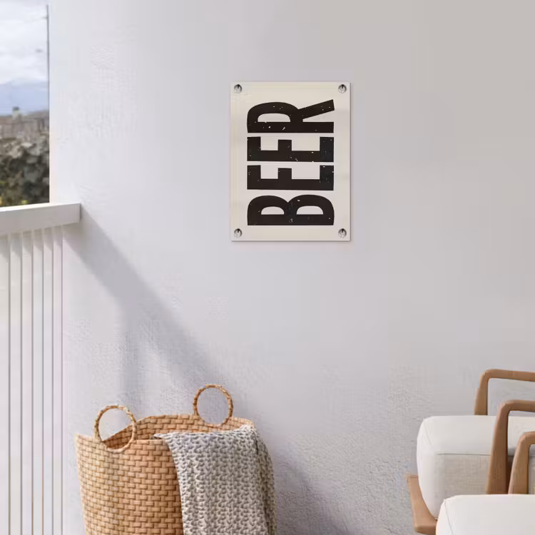 Tuinposter - Beer - Vintage - Zwart - Beige — 5