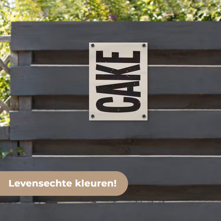 Tuinposter - Beige - Japandi - Cake - Decoratie — 6