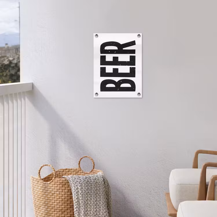 Tuinposter - Bier - Japandi - Decoratie - Zwart — 5