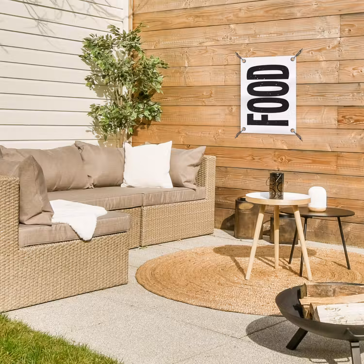 Tuinposter - Food - Zwart - Wit - Decoratie — 3