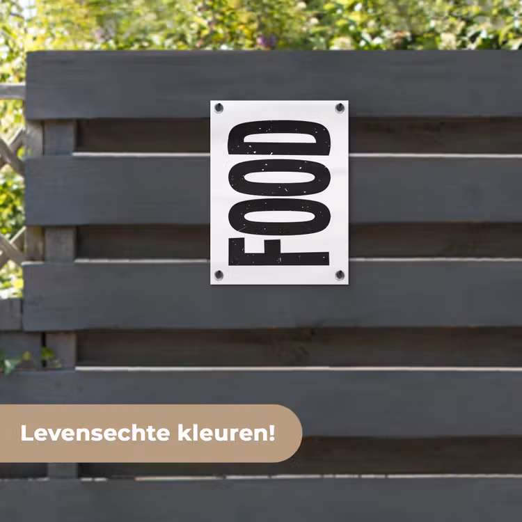 Tuinposter - Food - Zwart - Wit - Decoratie — 6