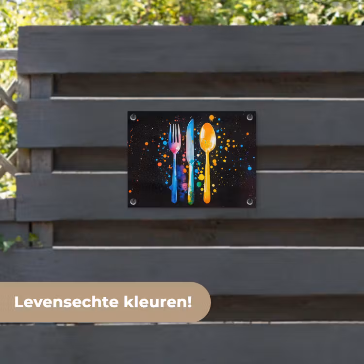 Tuinposter - Bestek - Kleurrijk - Spetters — 6