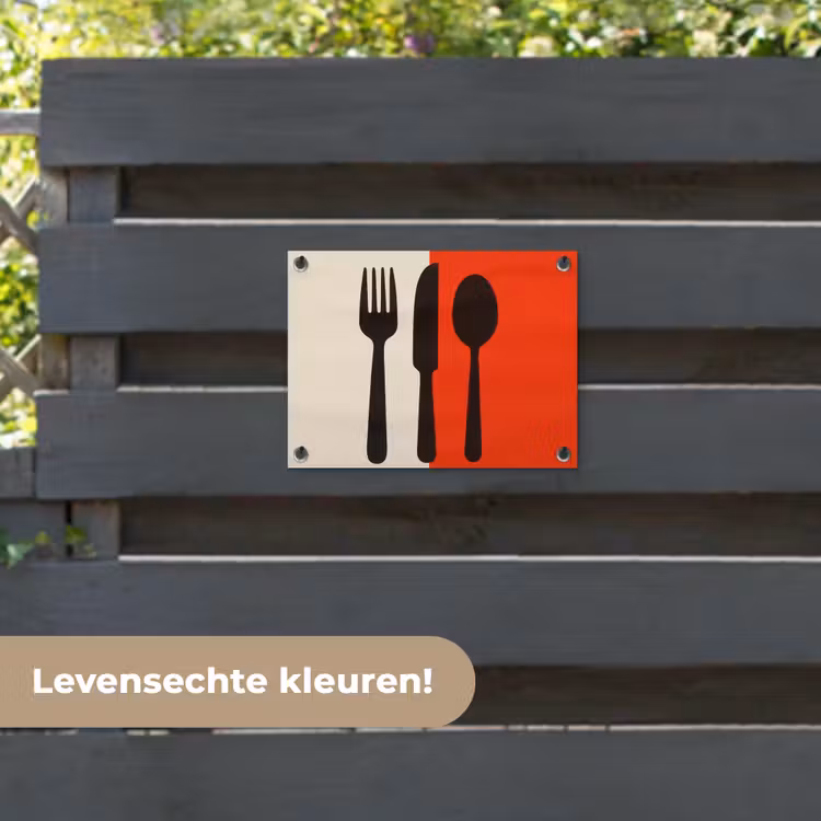Tuinposter - Bestek - Rood - Wit — 6