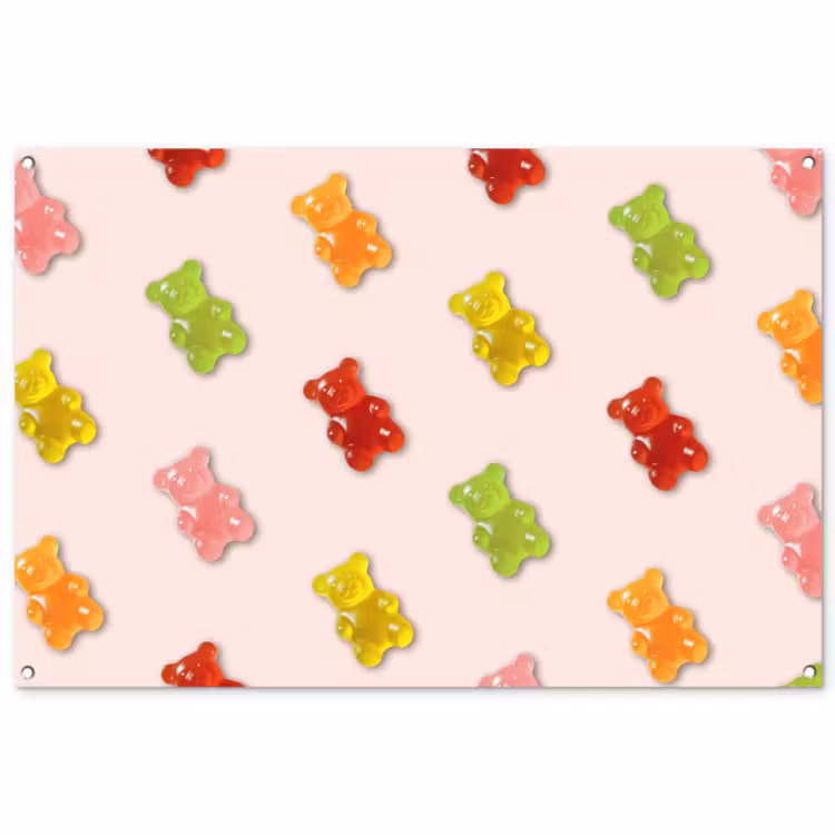 Tuinposter - Kleur - Snoep - Roze — 1