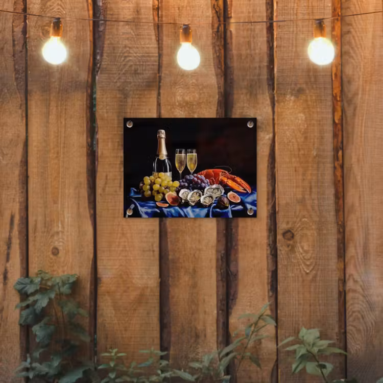 Tuinposter - Champagne - Luxe - Oesters — 3