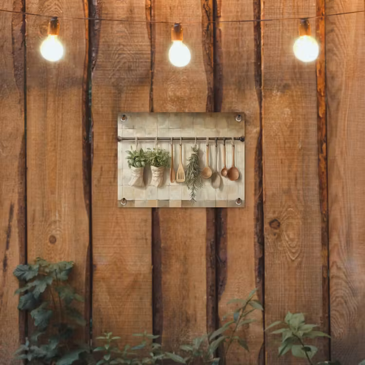 Tuinposter - Hout - Keukengerei - Stilleven - Tegels — 3